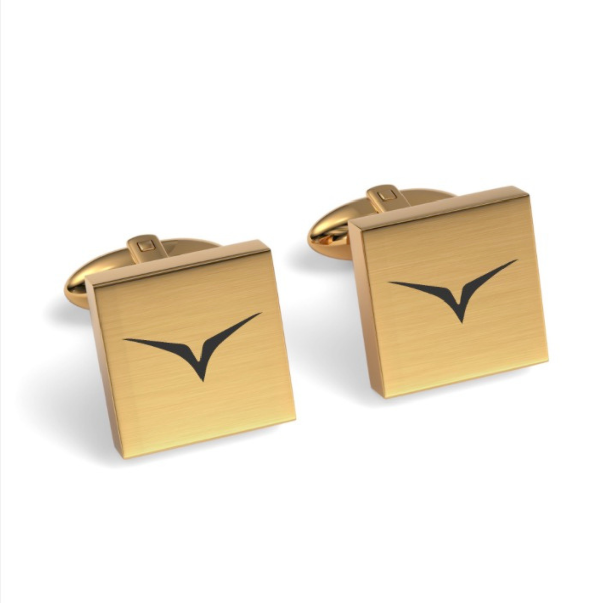 Custom Logo Engraved Square Cufflinks