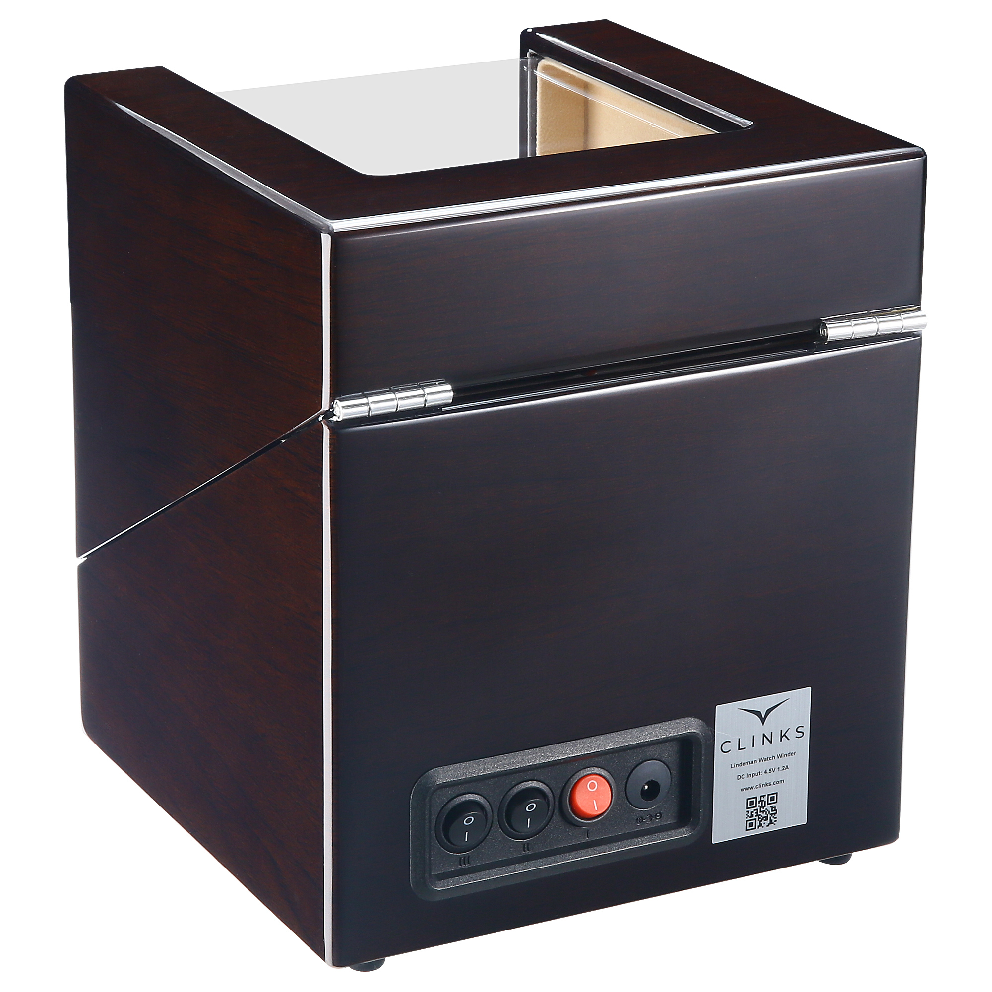 Seconds - Lindeman Mahogany Watch Winder Box for 2 Watches (Single Rotor) (D)