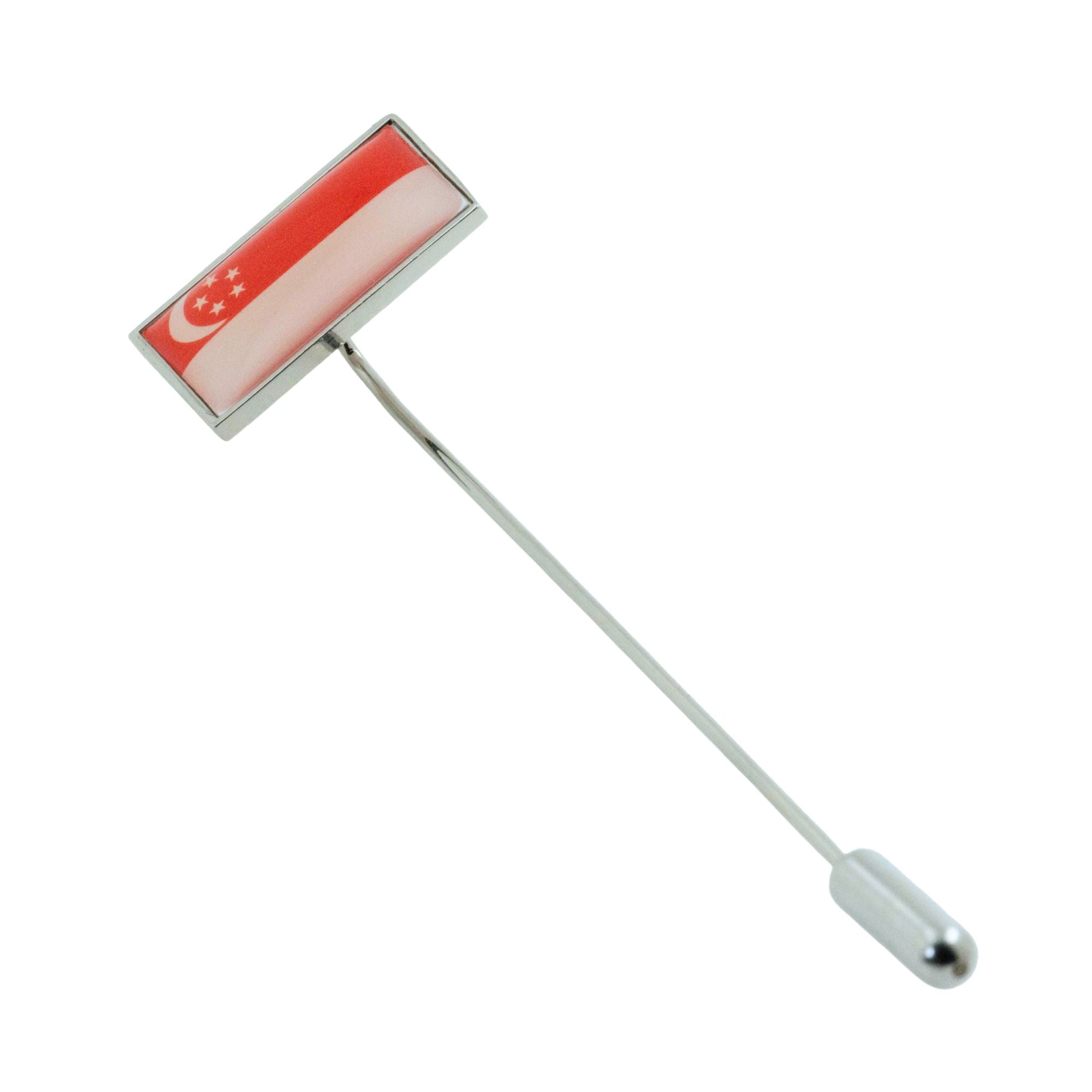 Flag of Singapore Stick Pin Lapel Pin Clinks