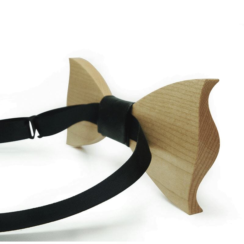 Dark Wood Outline Adult Bow Tie in Check Bow Ties Clinks Australia