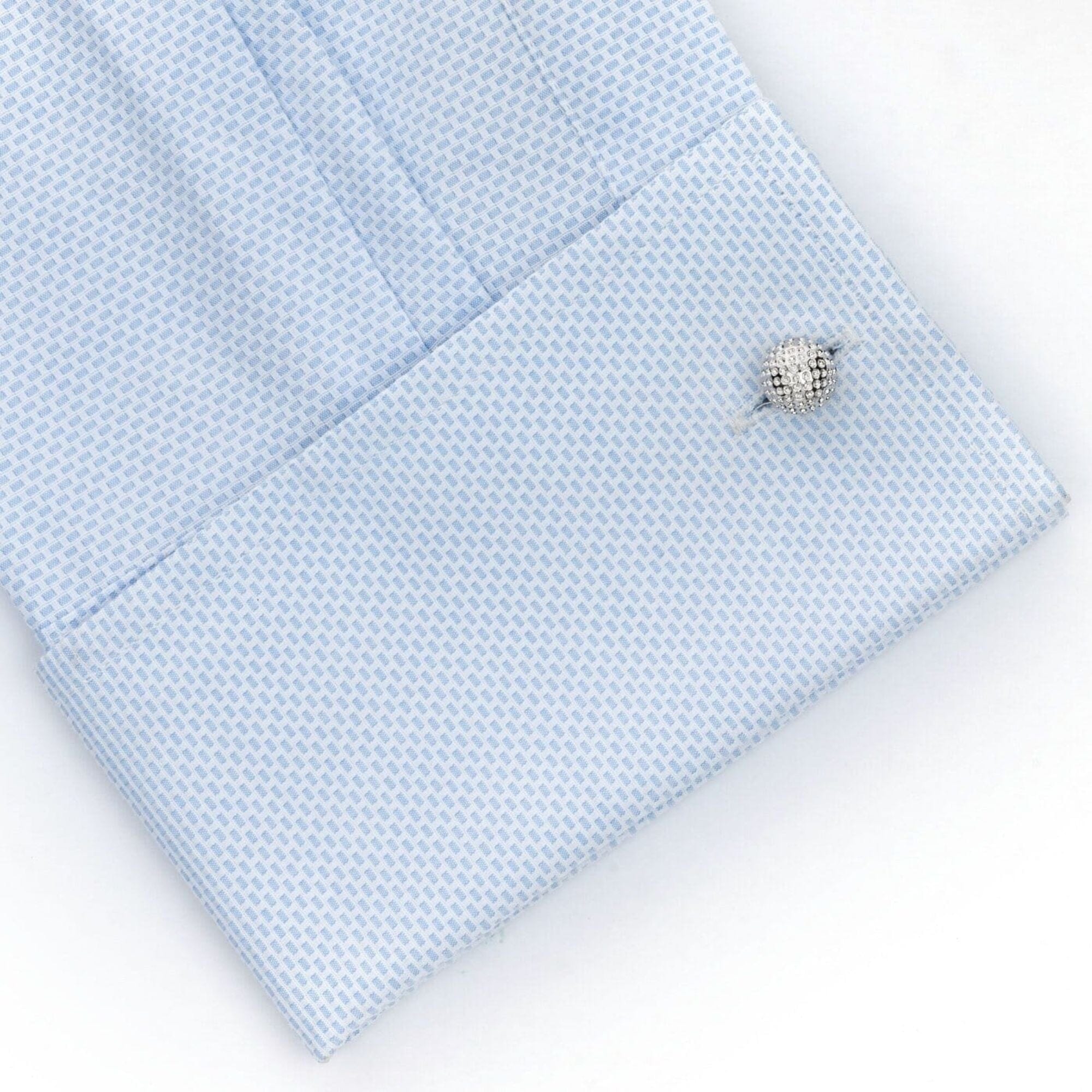 Golf Ball and Tee Silver Cufflinks Novelty Cufflinks Clinks Australia