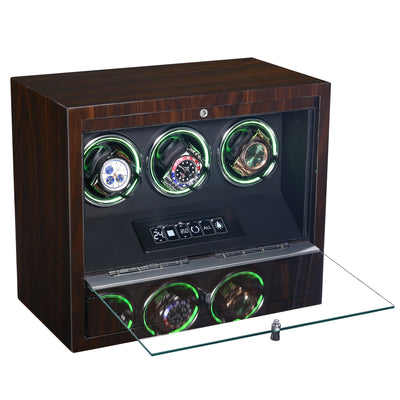 Brighton Watch Winder for 3 Watches with Drawer