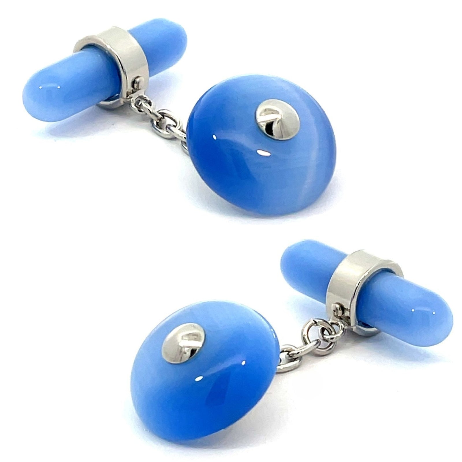 Oracle Blue Cufflinks (with Chain)
