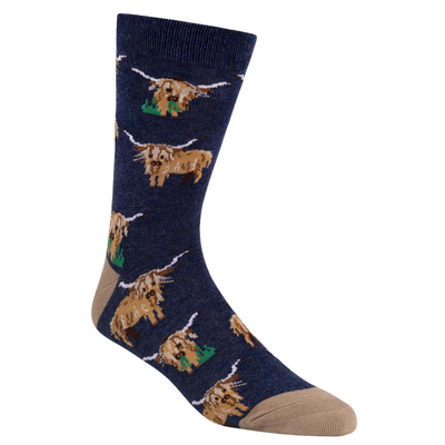 Mens Hylander Cow Bamboo Socks