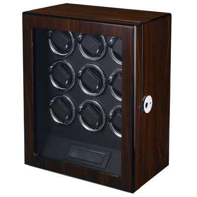 Albany Watch Winder for 9 Watches with Fingerprint Lock