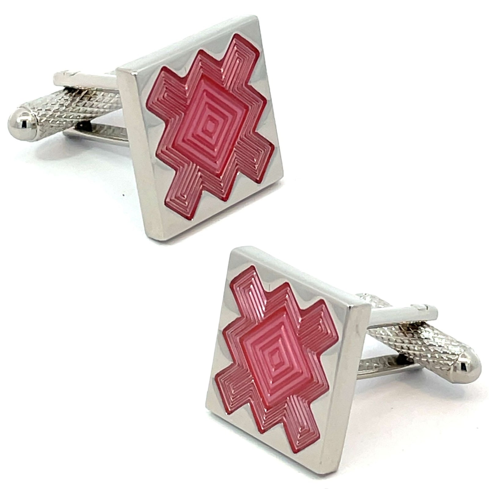 Red Cutout Design Cufflinks
