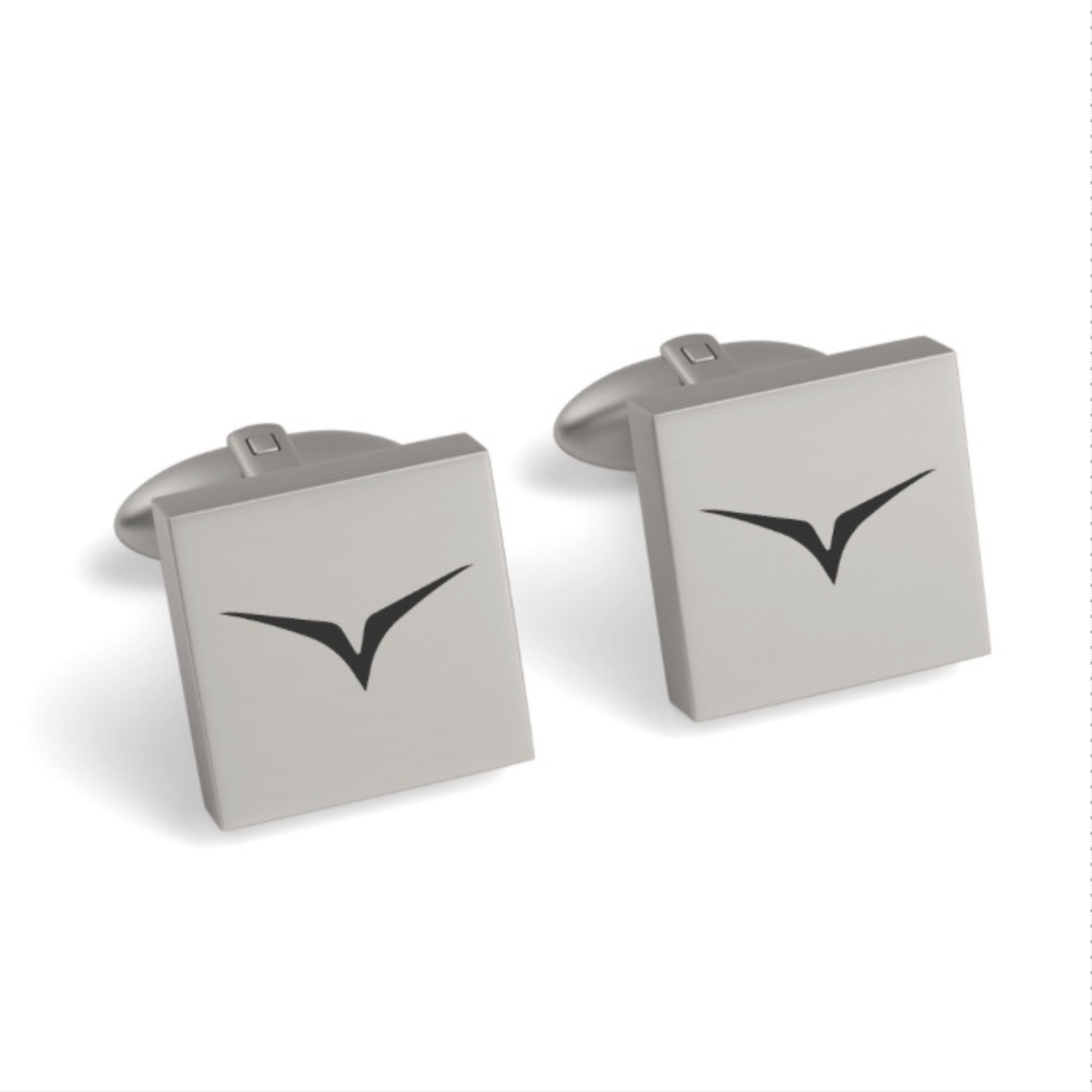 Custom Logo Engraved Square Cufflinks