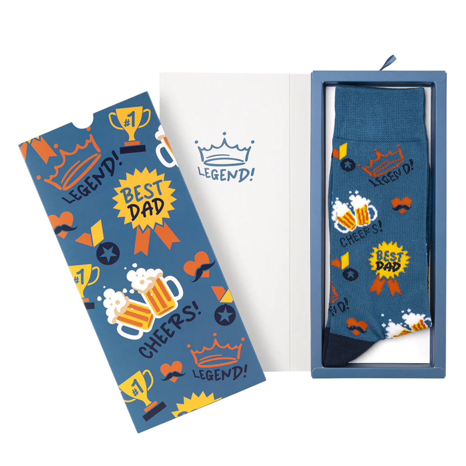 Mens Best Dad Bamboo Sock Card