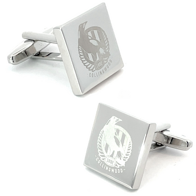 Silver Collingwood FC AFL Cufflinks