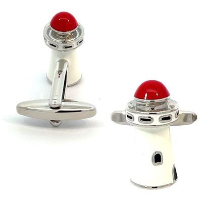 Red Domed Lighthouse Cufflinks