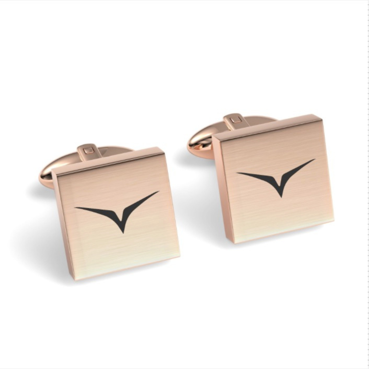 Custom Logo Engraved Square Cufflinks