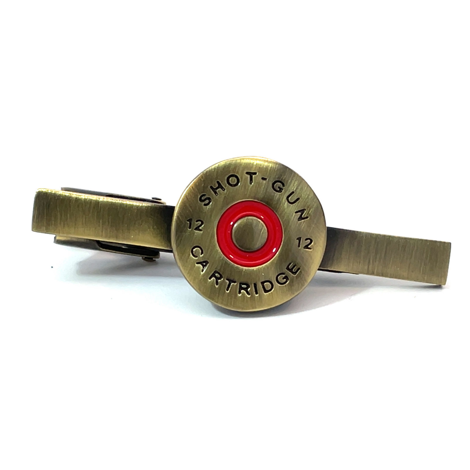 Brass Shotgun Cartridge Cap Tie Clip