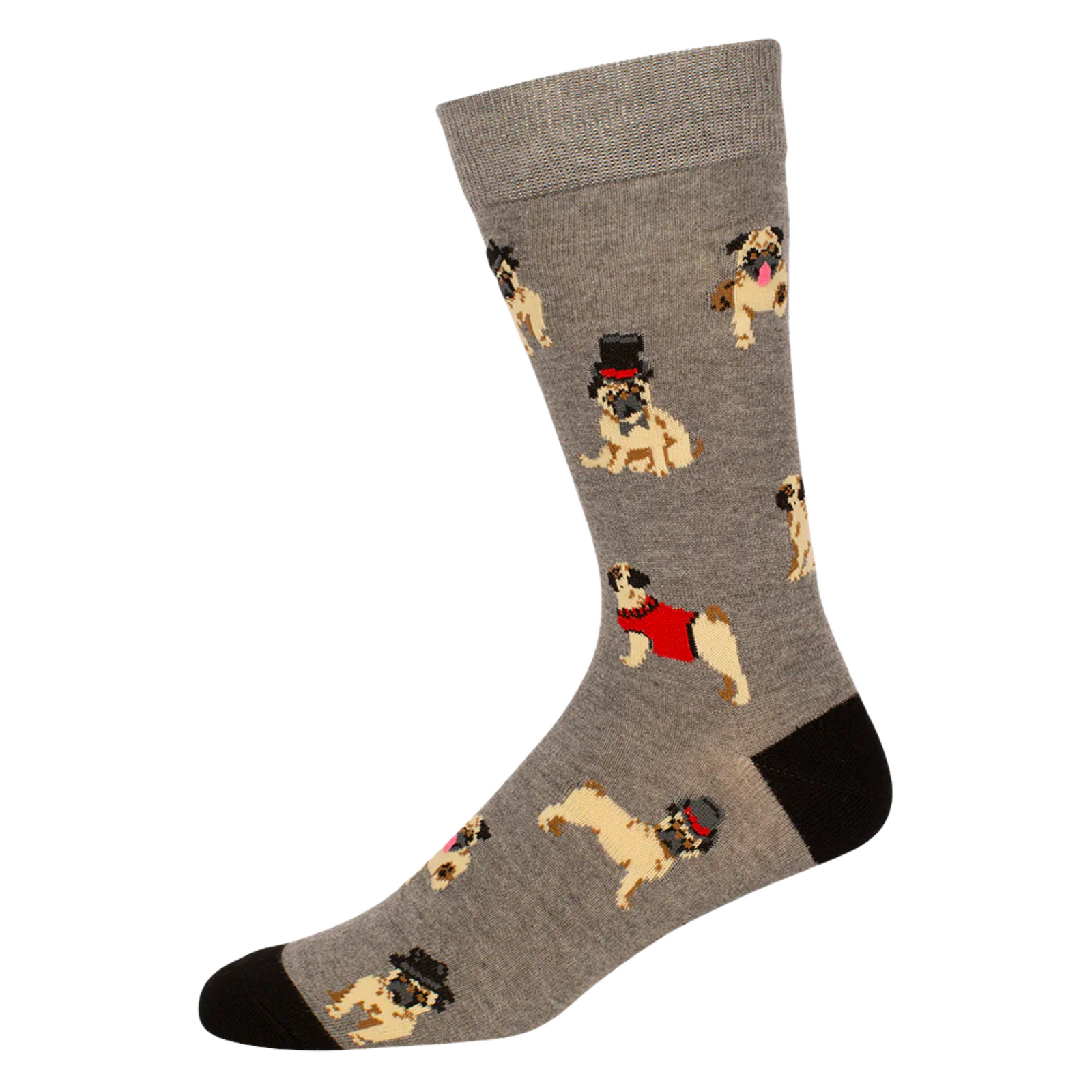 Mens Hipster Pug Sock