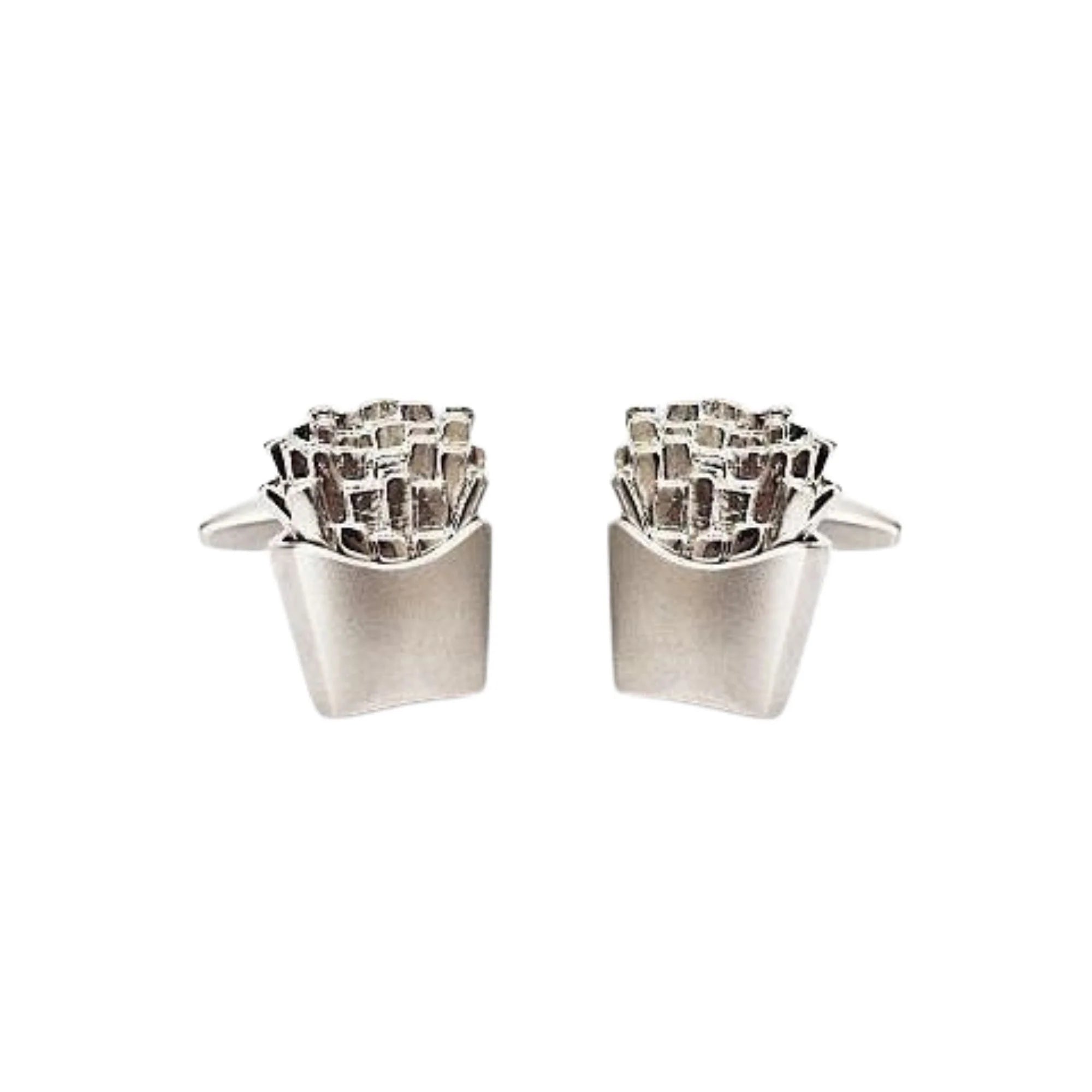 Chrome Fries or Chips Cufflinks