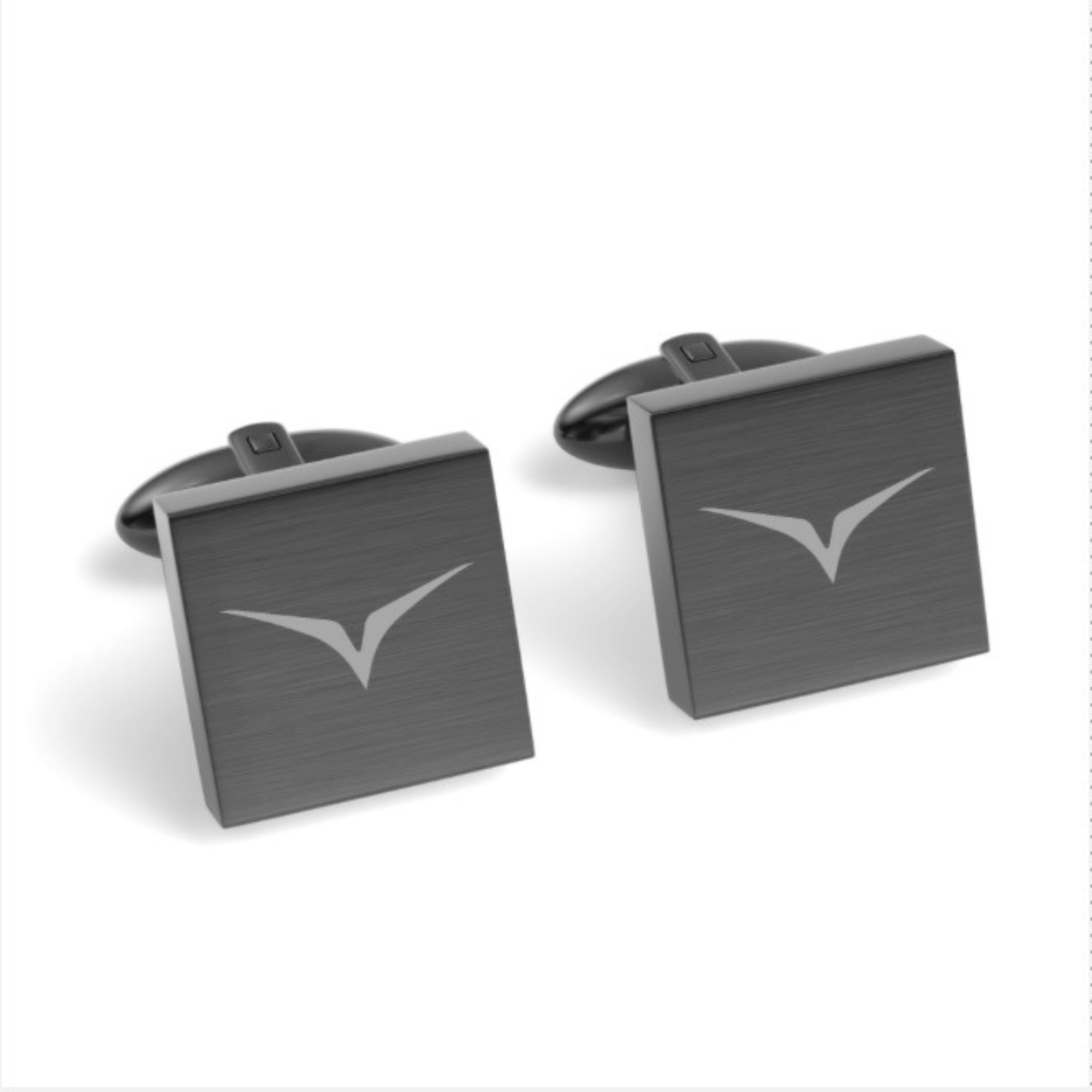 Custom Logo Engraved Square Cufflinks