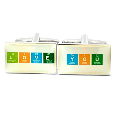 Love You Chemical Table Cufflinks
