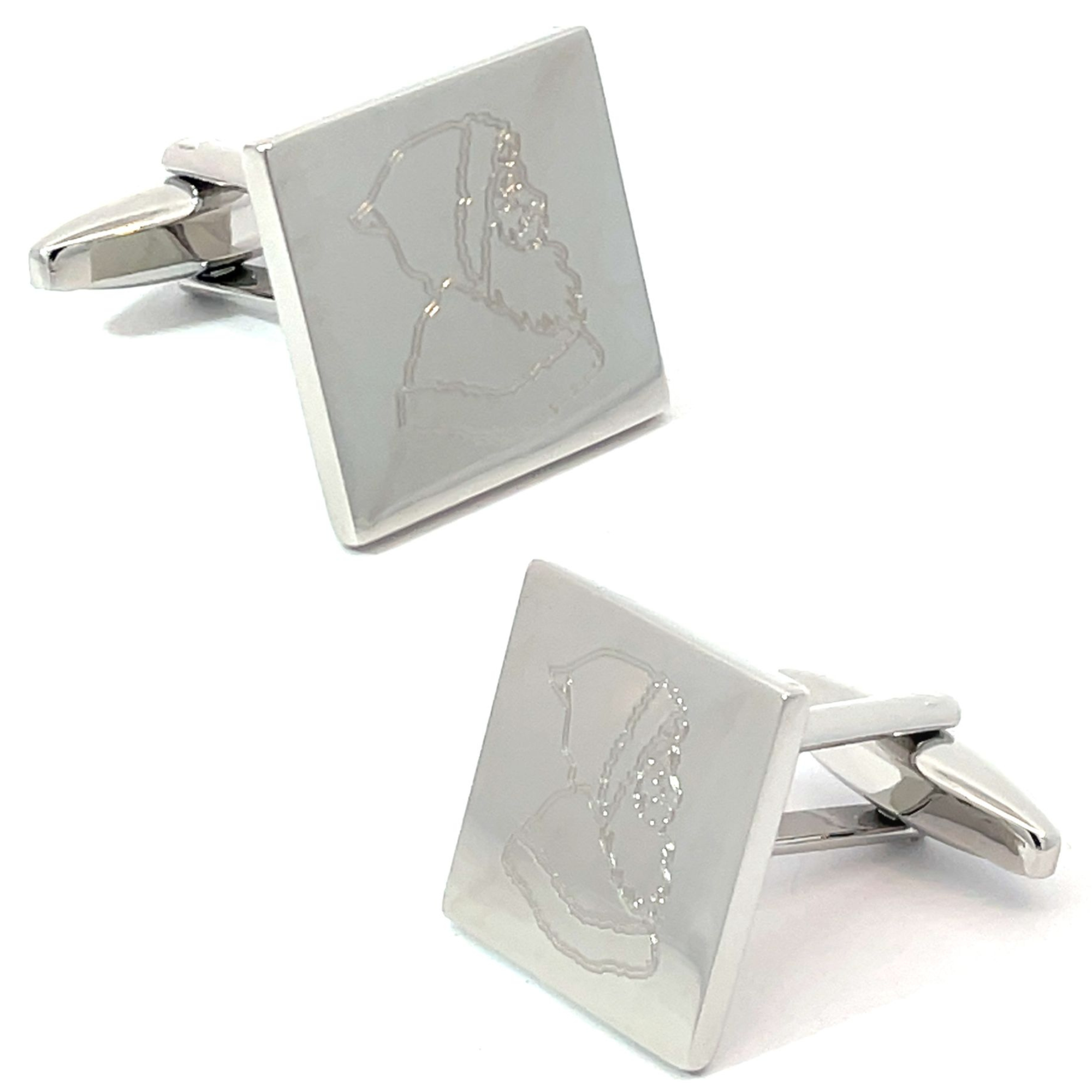 Santa Claus Christmas (Engraved) Cufflinks