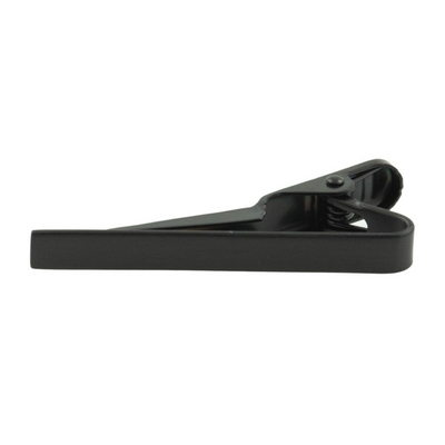 Small Matte Black Tie Clip 40mm