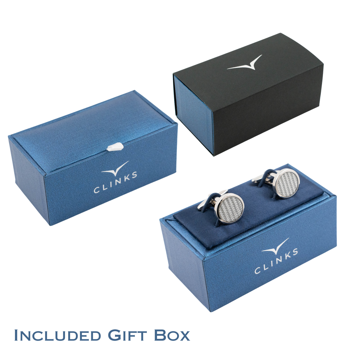 Opal Silver Hex Cufflinks