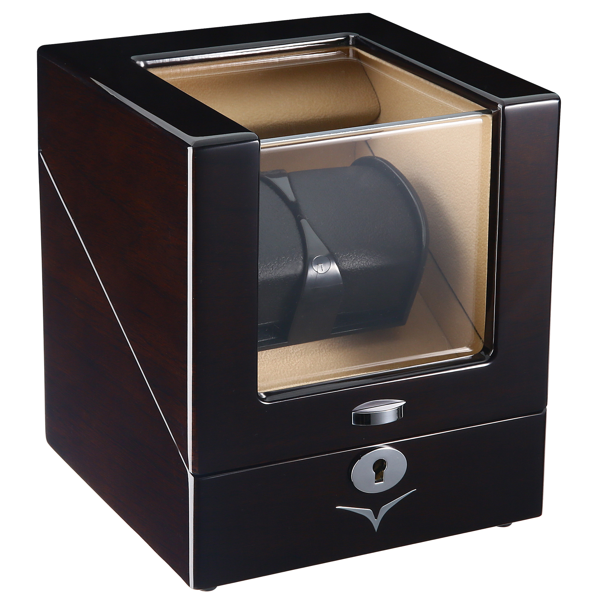 Seconds - Lindeman Mahogany Watch Winder Box for 2 Watches (Single Rotor) (D)