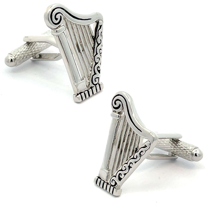 Silver Harp Cufflinks