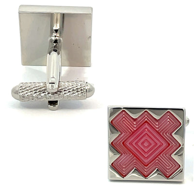 Red Cutout Design Cufflinks