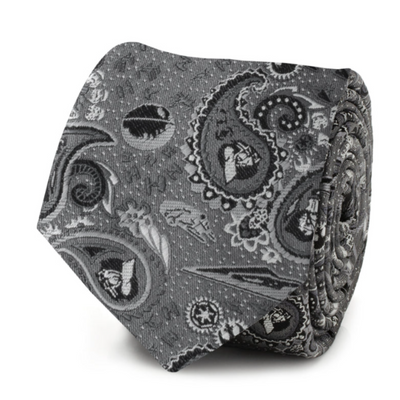 Star Wars Darth Vader Gray Paisley Tie