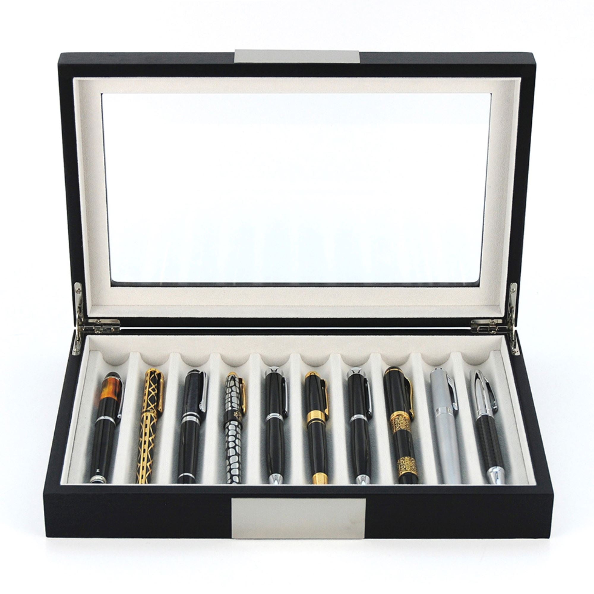 10 Slots Wooden Pen Box Storage Boxes Clinks Australia 