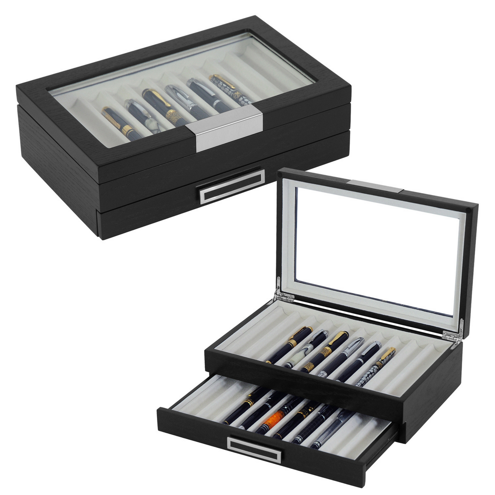 20 Slots Wooden Pen Box