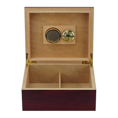 25 CT Cherry Cigar Humidor Mahogany Lining Box for Cigars