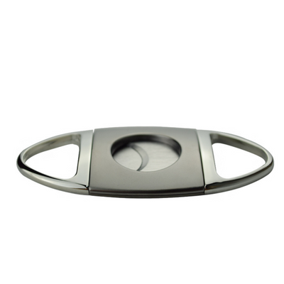 Silver Two Finger 64 Ring Gauge Cigar Cutter Boxed