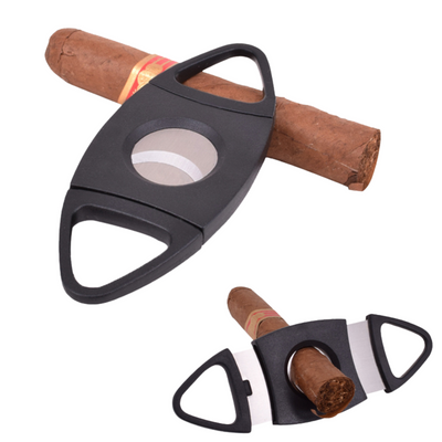 Black Two Finger 54 Ring Gauge Cigar Cutter