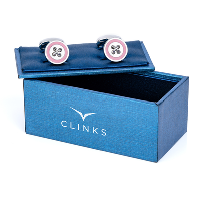 Pink Button Cufflinks