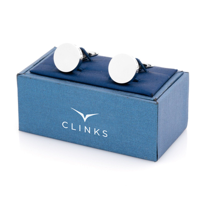 Groomsman Laser Etched Round Engravable Wedding Cufflinks