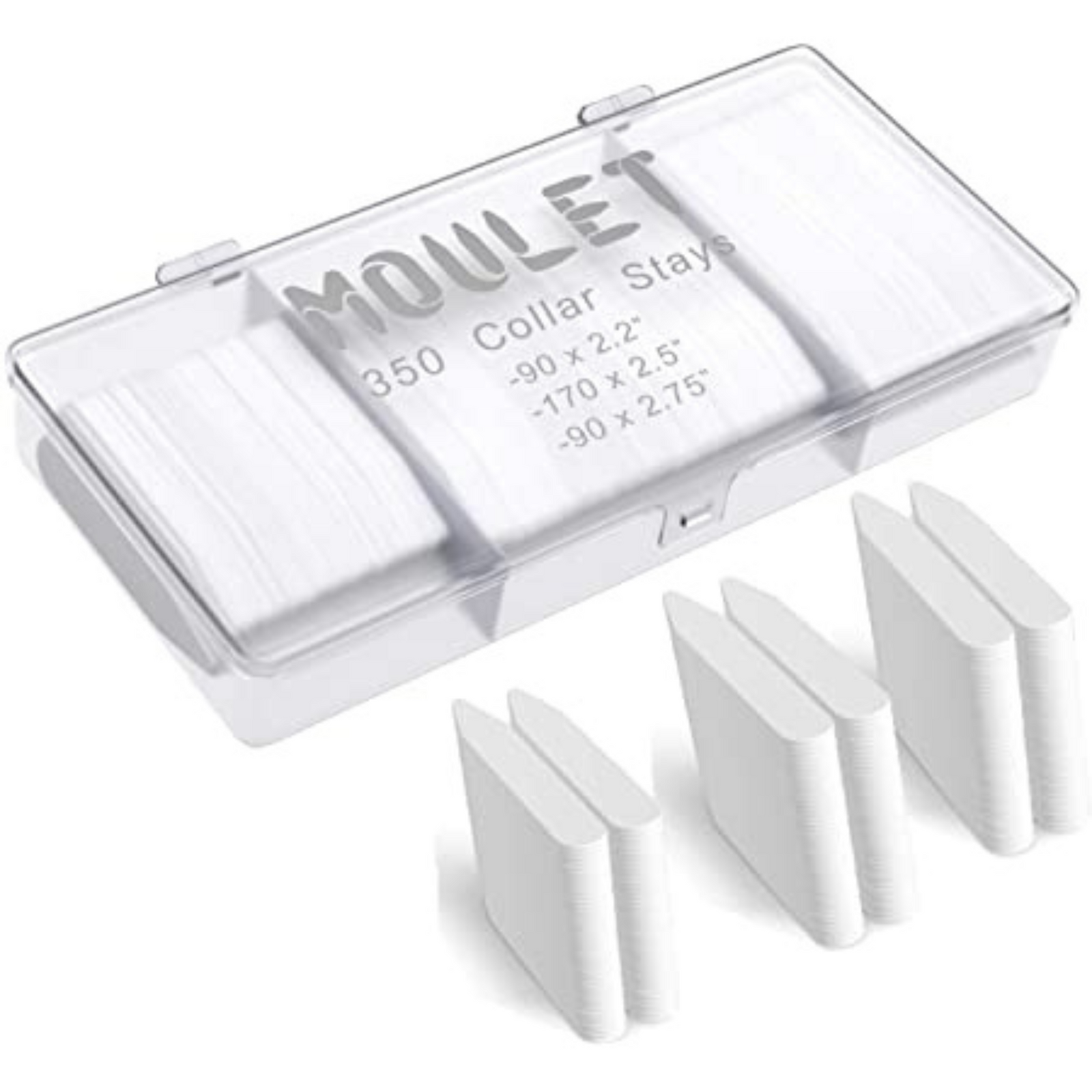 350 Plastic Collar Stays (3 sizes)