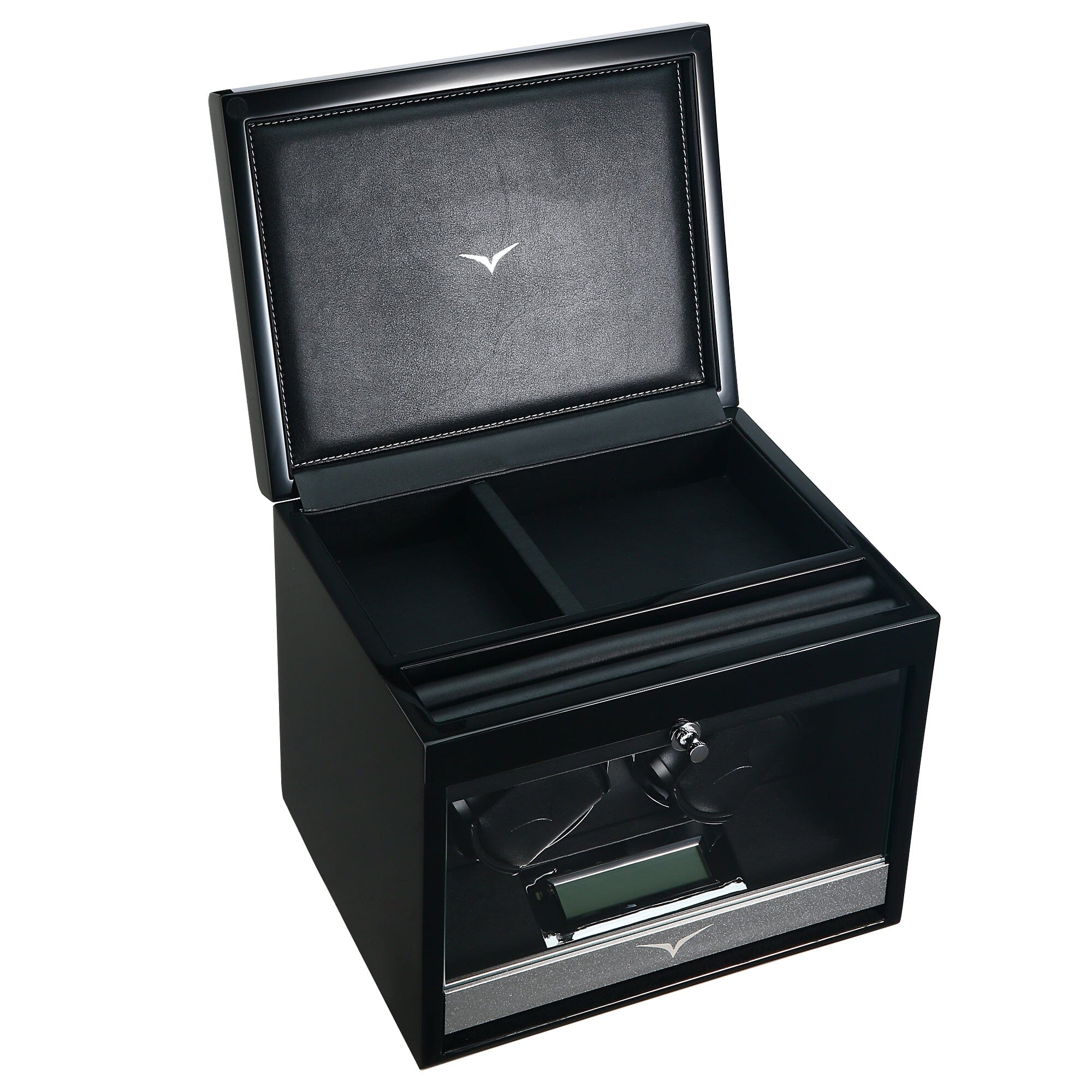 Vancouver Watch Winder for 2 Black Watch Winder Boxes Clinks 