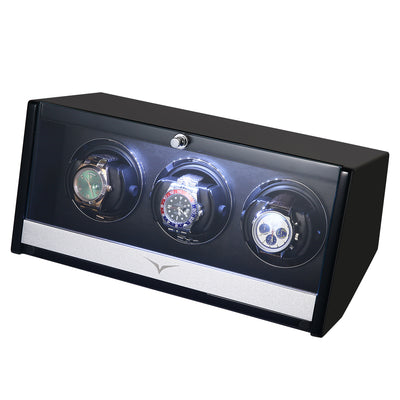 Theodore Watch Winder for 3 Black
