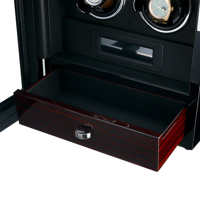 Yarra Quad Watch Winder for 4 + Drawer with Fingerprint Lock
