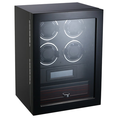 Yarra Quad Watch Winder for 4 + Drawer with Fingerprint Lock