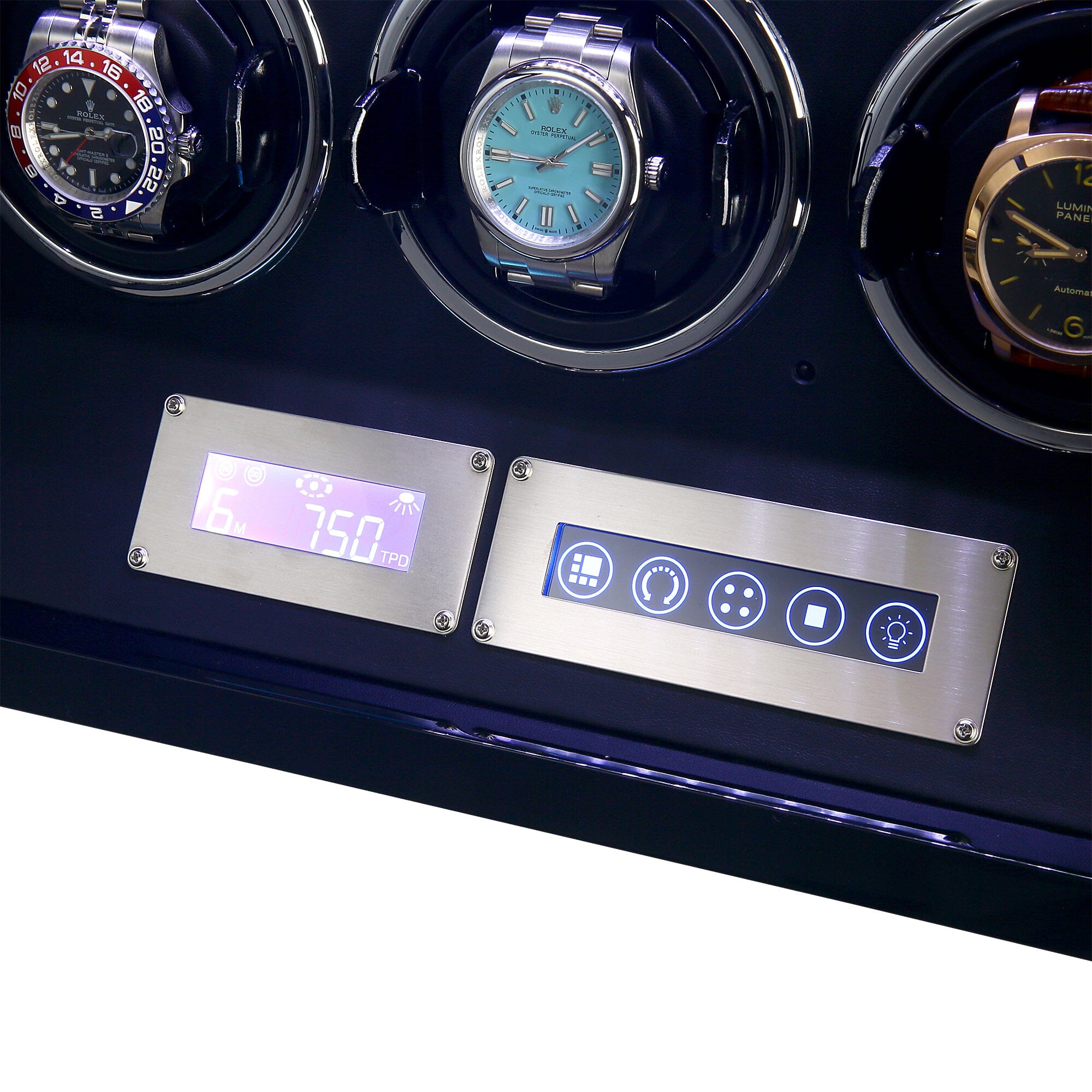 Flinders Watch Winder for 6 Watches with Fingerprint Lock Watch Winder Boxes Clinks 