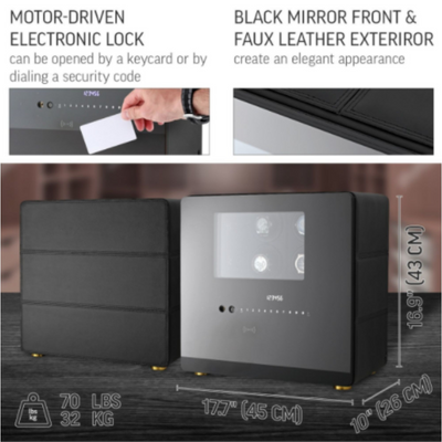 Vanguard Steel Watch Winder Security Safe with Digital Lock and Alarm