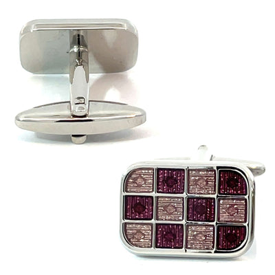 Purple Mauve 12 Square Cufflinks