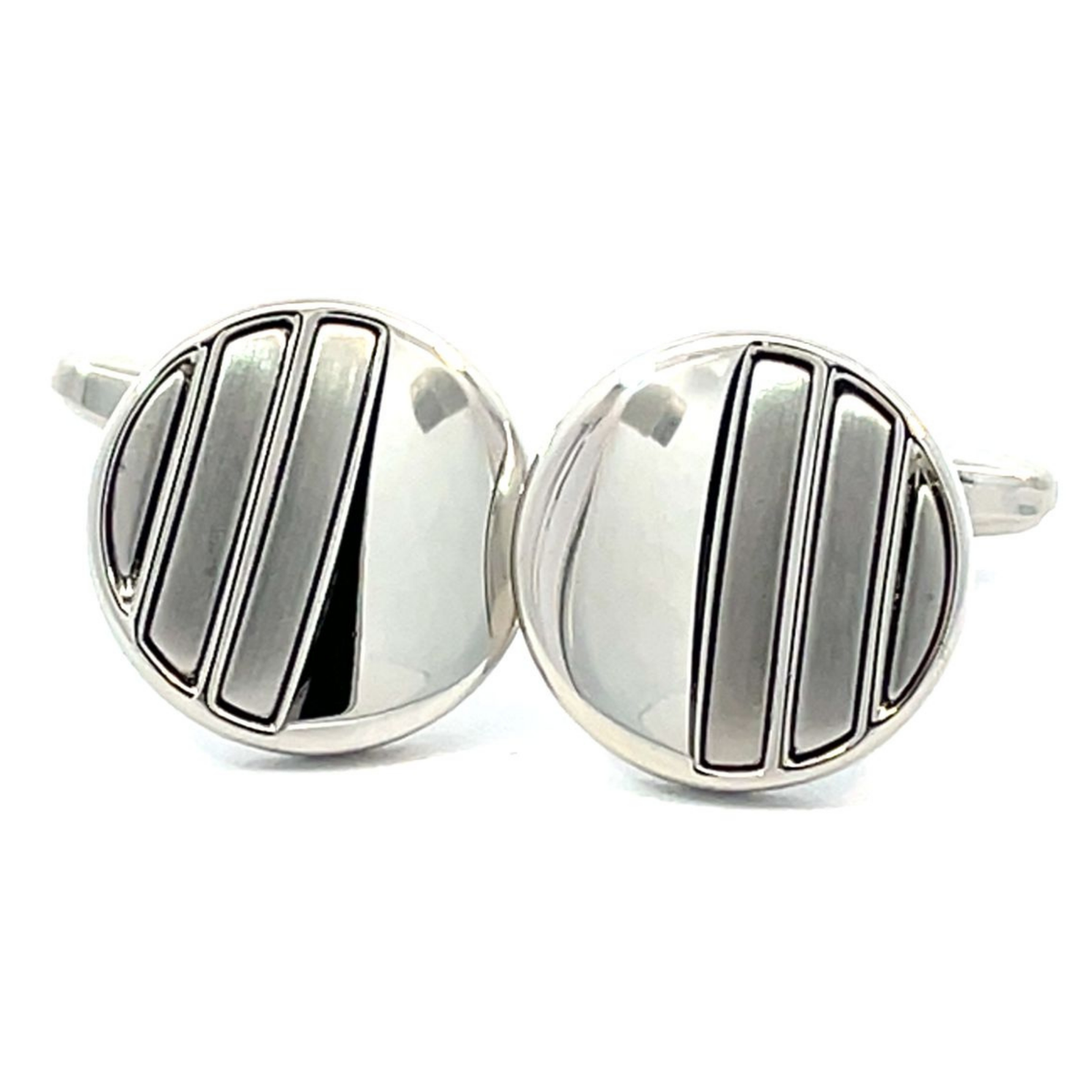 Three Bar Button Cufflinks