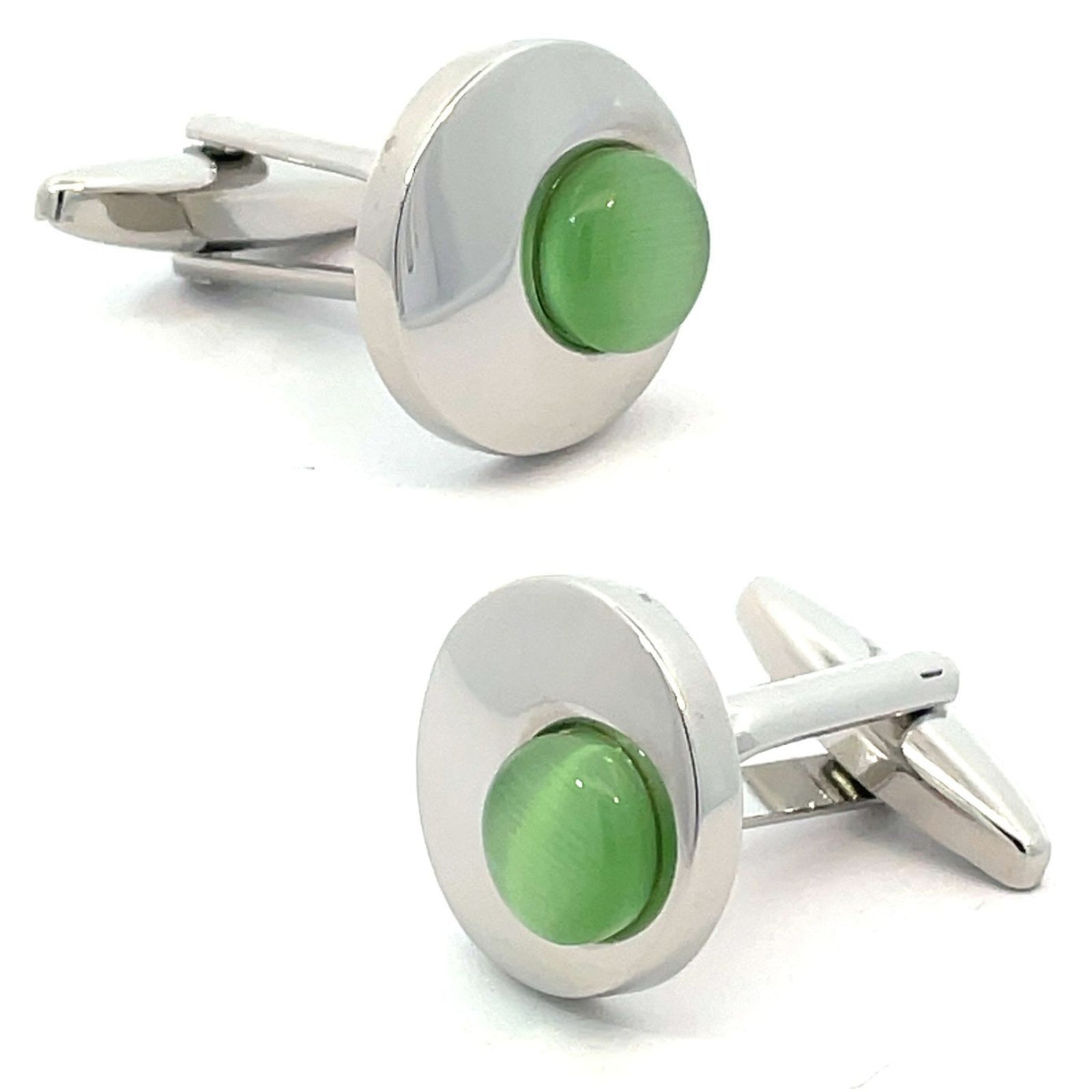 Offcentre Green Cufflinks
