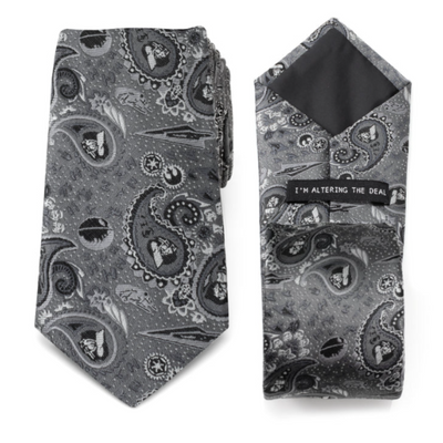 Star Wars Darth Vader Gray Paisley Tie