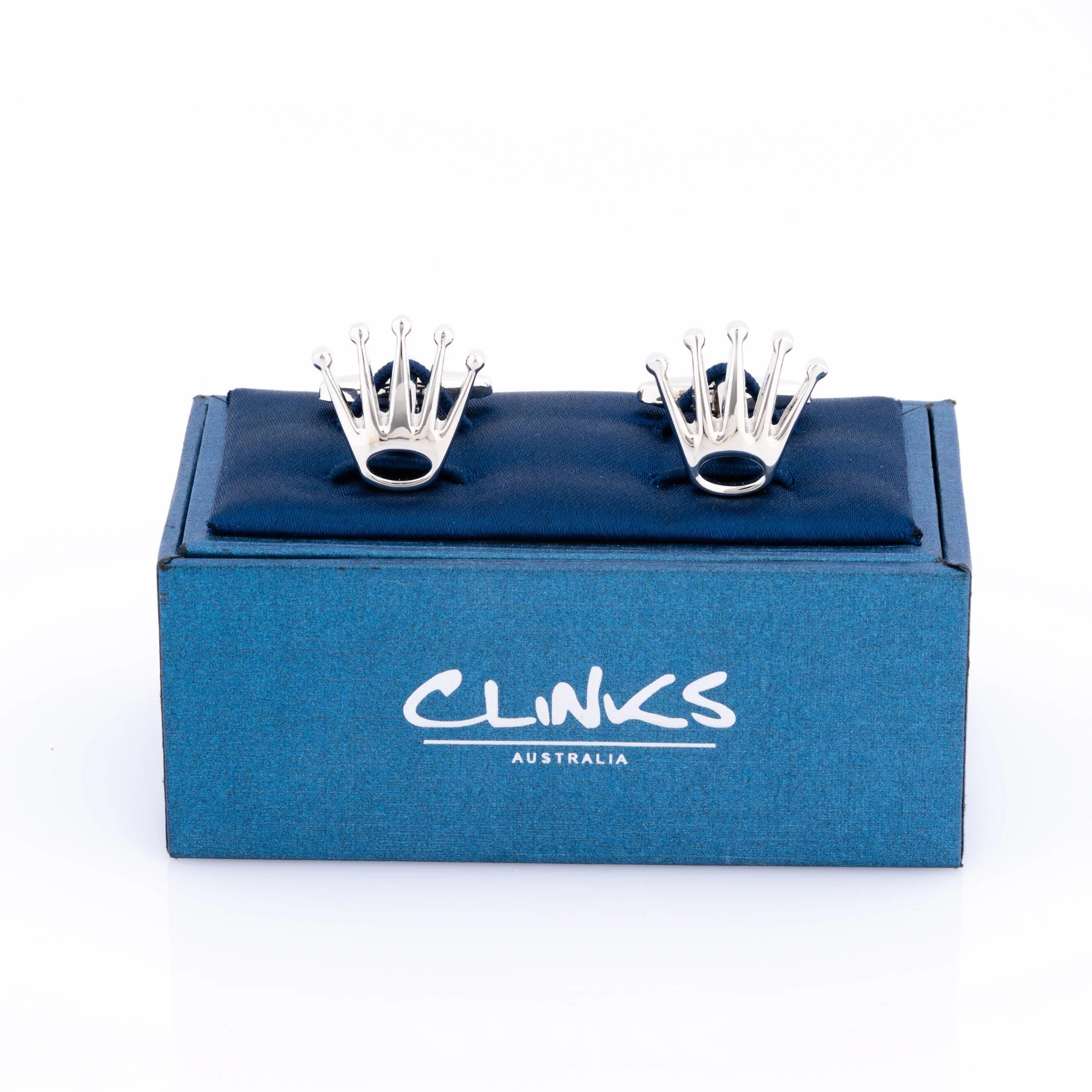 Swiss Crown Silver Cufflinks