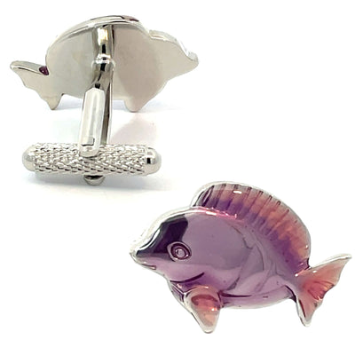 Purple Reef Fish Cufflinks