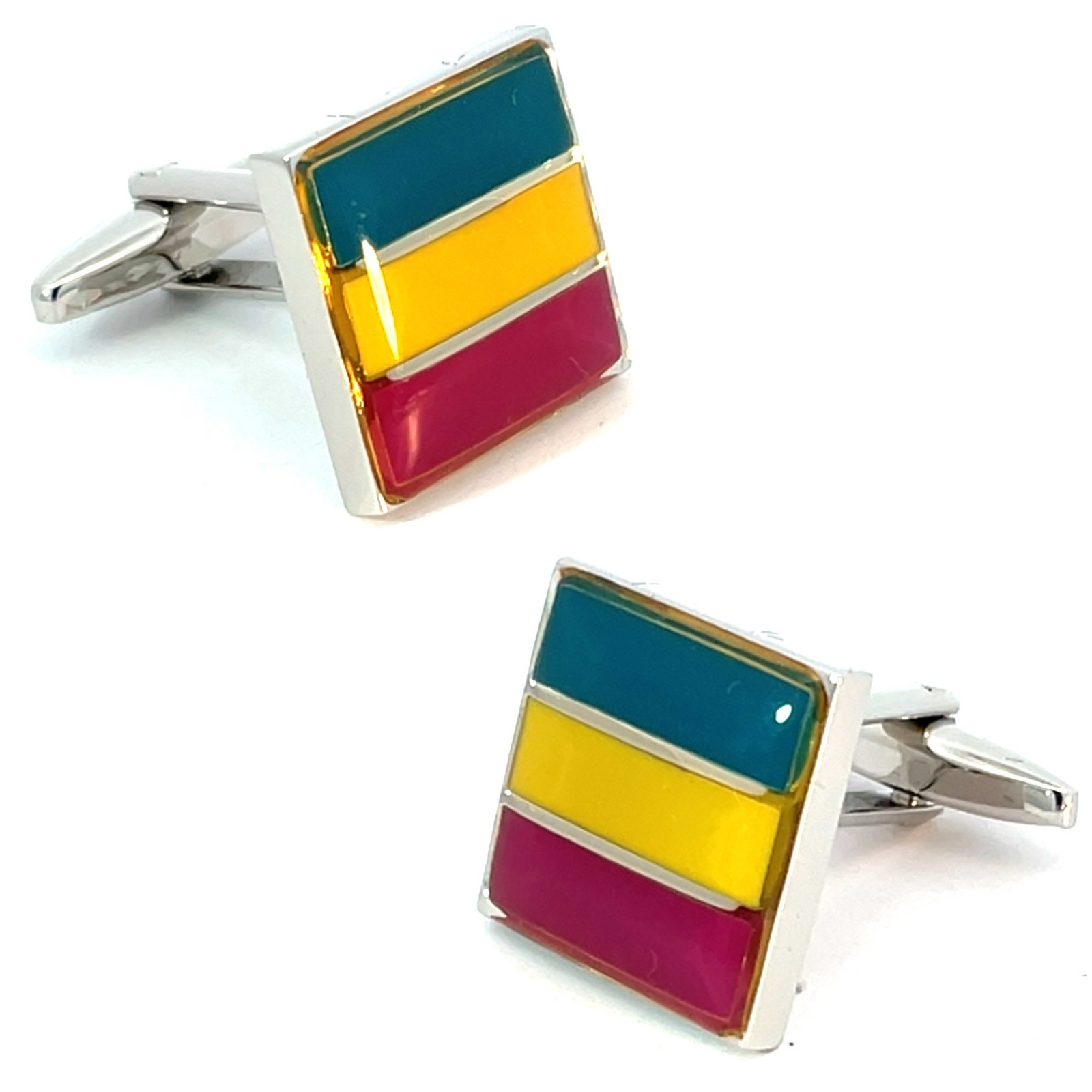 Colour Brisbane Lions AFL Cufflinks
