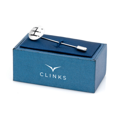 Gear Shift Stick Pin Silver
