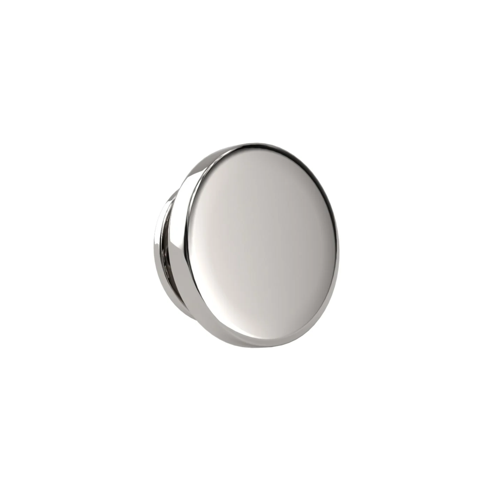Round Silver Engravable Lapel Pin